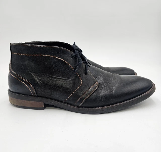 JOHNSTON & MURPHY Black Leather Chukka Boots Shoes Mens Size US 9.5 M