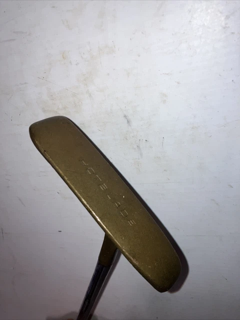 Putter en laiton vintage HotSpot Leatham Angleterre RH 33 POUCES arbre