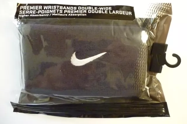 OREGON DUCKS Nike Doublewide Wristbands Men's Black/White Swoosh sweatband NWT