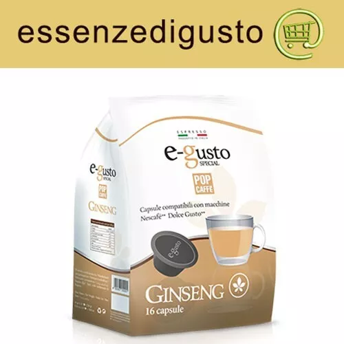 160 Capsule Cialde Caffè Pop E-Gusto Ginseng Compatibili Nescafè Dolce Gusto