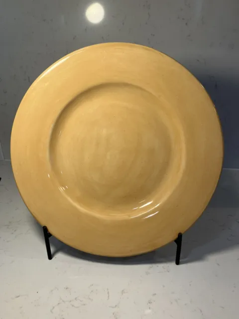 Pottery Barn SAUSALITO 2nd 12" Plate , Beautiful Rich Yellow,  Heavy Earthenware