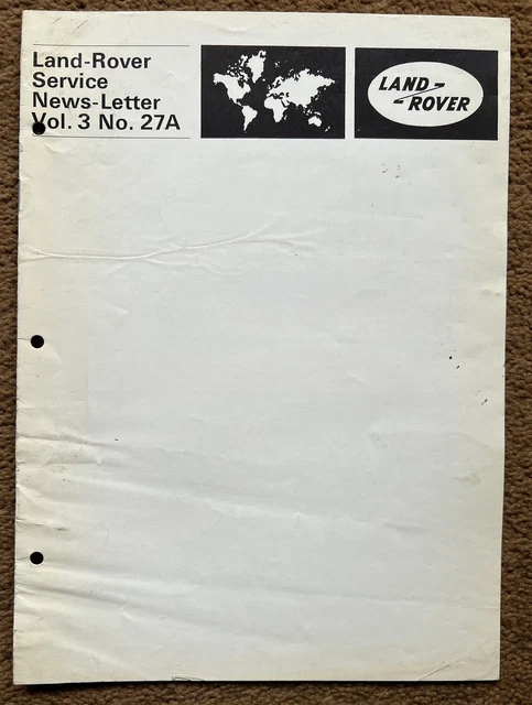 LAND ROVER OWNERS Manual Series brochure early original Part Range 1 2 ...