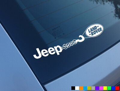 Jeep Towing Landrover Car Stickers Funny Decals 4X4 Wrangler Grand Cherokee