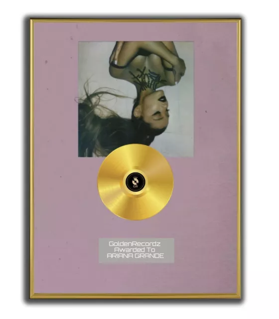 Ariana Grande Poster, thank u next, GOLD/PLATINIUM CD, gerahmtes Poster, WallArt