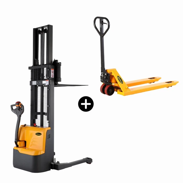 APOLLOLIFT 2640LB ELECTRIC Pallet Walkie Stacker+6600lb Hand Maunal ...