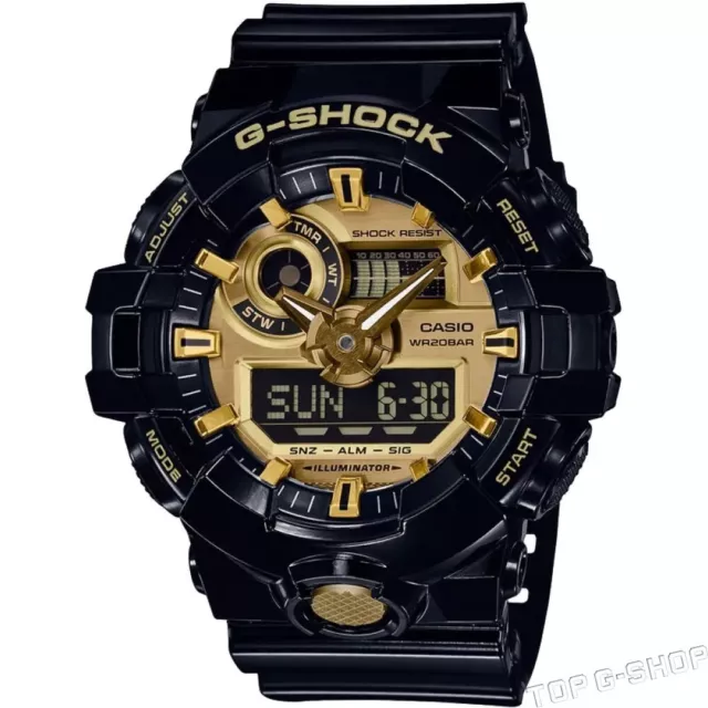 CASIO G-SHOCK GA-710GB-1AER Digital Digi Herren Uhr Schwarz neu