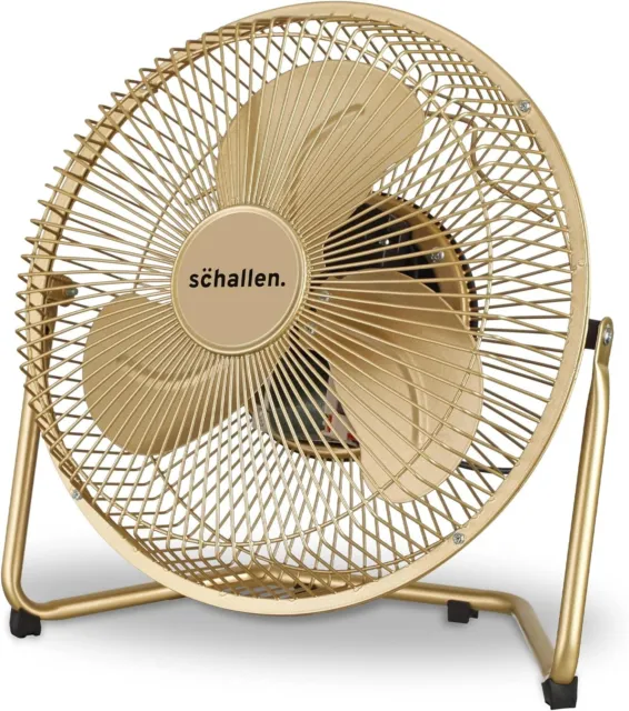 Schallen Champagne 9" High Velocity Air Circulator Adjustable Floor & Desk Fan