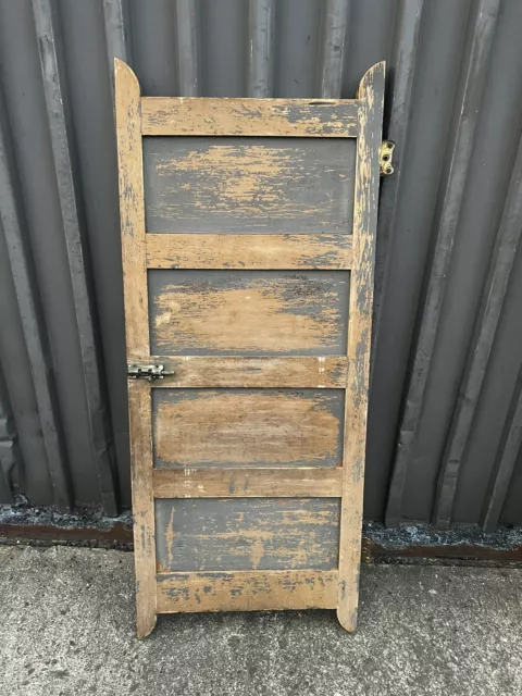 c1890 vintage pine saloon style door 54” x 22.5 original hardware restroom stall