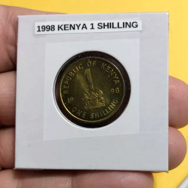 1998 Kenya 1 Shilling Daniel Moi Coat Of Arms WORLD COIN