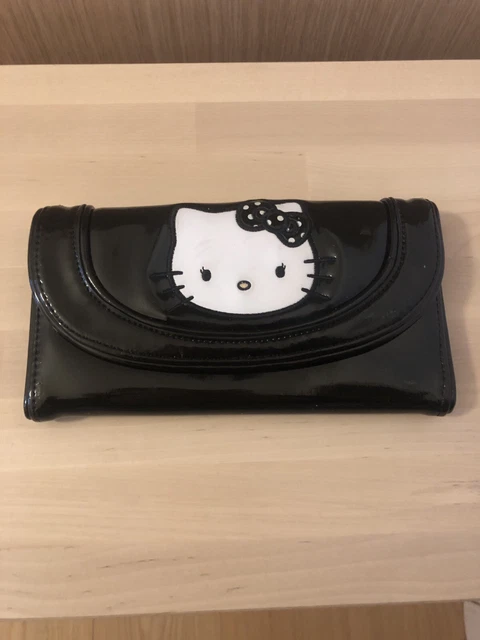 Portafoglio Nero Lucido Hello Kitty Vintage