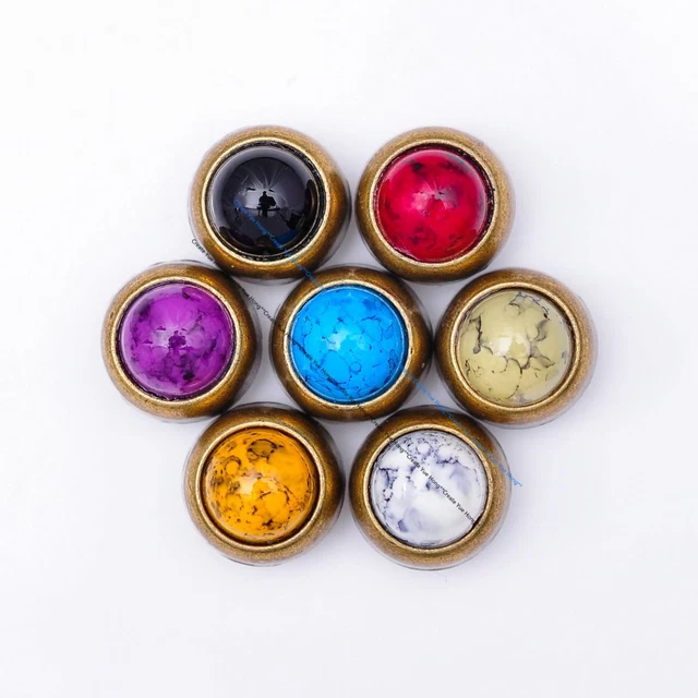 Conchos de latón antiguo elegante concho de perno turquesa-10 mm 20 piezas