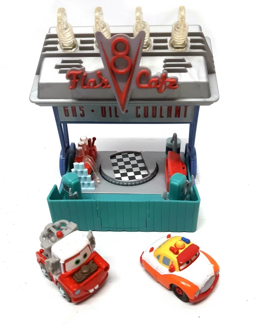 DISNEY PIXAR MOVIES CARS Micro Garage Portable Playset set or 1" scale