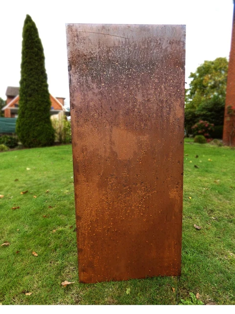 Edelrost Sichtschutzwand 112cm - Gartendeko Aus Rostiger Stahloptik