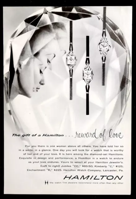 Hamilton Watch Original 1957 Vintage Print Ad