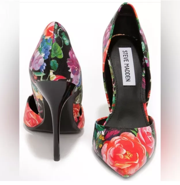 Steve Madden Varcityy Floral Multi D'Orsay Pumps 8.5