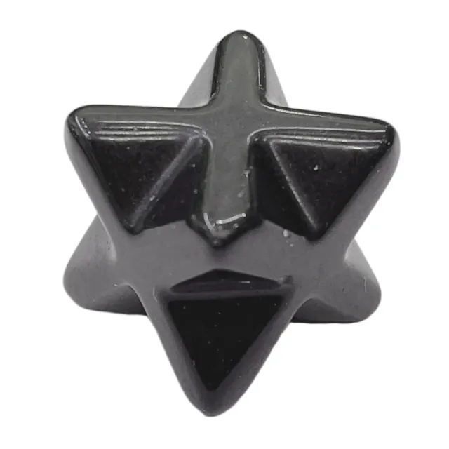 20pcs 25mm Natural Obsidian Stone Merkaba Star Healing Reiki Adventurine Decor 2