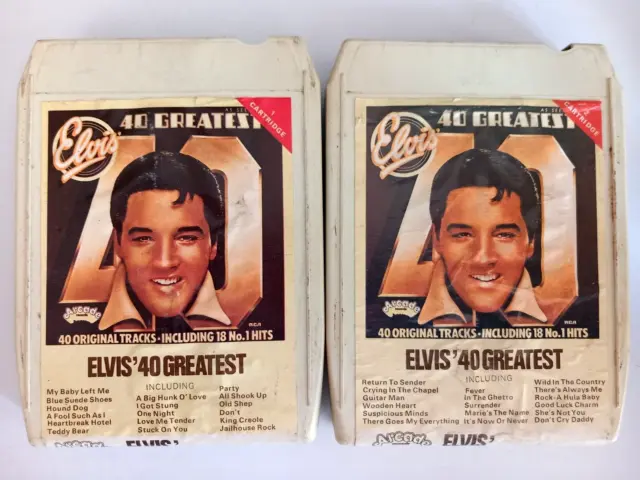 Elvis Presley 40 Greatest Twin 8 Track Tape Cartridge [I combine Postage]