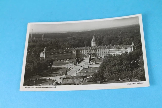 Alte Ak von KARLSRUHE, Schloß (Landesmuseum) - gelaufen 1940 (48)