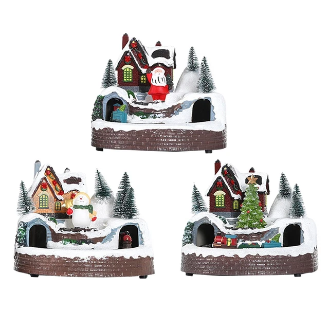 Train De Noël MIJOMA 17 Pièces – Locomotive Lumineuse & Sonore Avec Rails, Sapins, Wagons – Déco Nostalgique Sapin Enfant