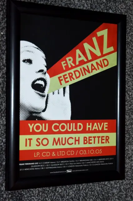 FRANZ FERDINAND framed A4 so much better 2005 ALBUM original promo ART poster