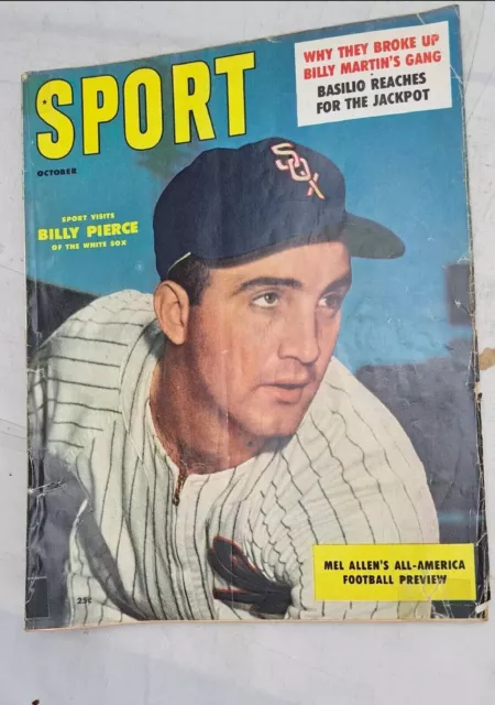 Vintage Sport Magazine (October 1957) Classic Baseball Cover, Billy Pierce