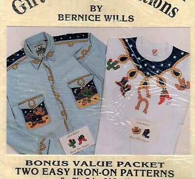 Western encanto 2 patrones de hierro en mente Bernice testamentos Diseños 1993 Sombrero de Vaquero Cuerda