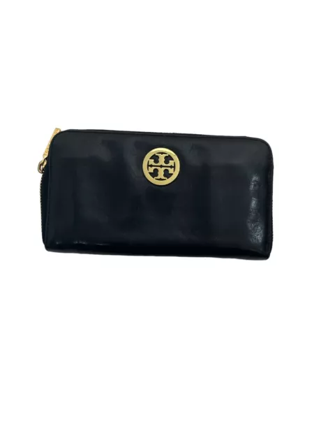 NWT $528 TORY BURCH Carson Black Pebbled Leather Large TOTE Bag Goldtone