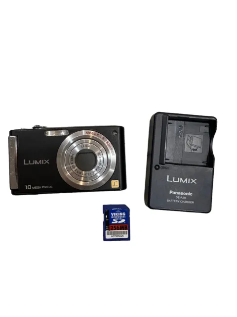 Cámara digital Panasonic LUMIX DMC-FS5 10,1 MP negra - probada - con cargador