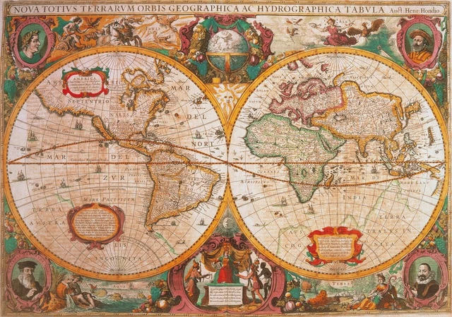 PUZZLE ADULTE - Vieille Carte Du Monde - 1000 Pieces - Collection ...