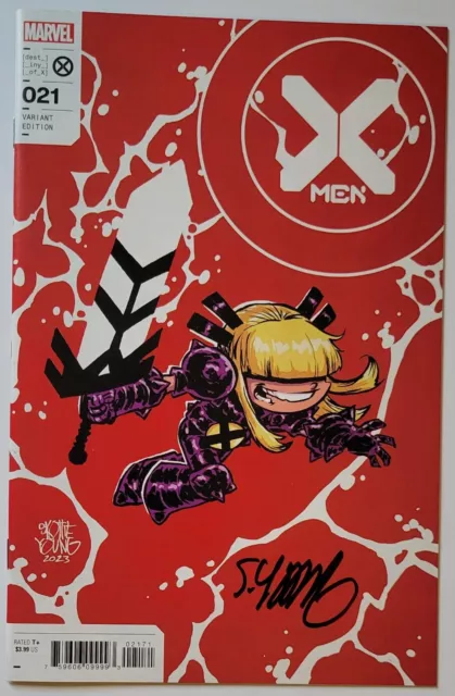 X-Men #21 Variant Marvel (2023) Signed By Skottie Young + Coa Nm+🔥