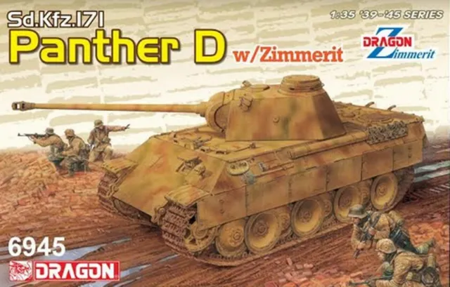 Sd.kfz.171 Panther Ausf.d W/Zimmerit Réservoir (2 IN 1 ) 1:3 5 Plastique Model