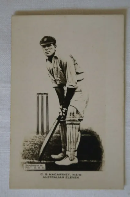 1923-24 - Rare - Vintage - Pals Cricket Card - Real Photo - C.G.Macartney - NSW
