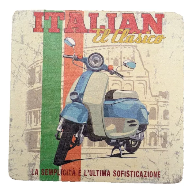 PLACEMAT Italian El Clasico Moped Retro Design Nostalgic Beer Mat Gift DE