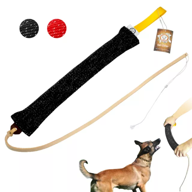 Jute Combine Dog Bite Tug & Training Agitation Whip for Schutzhund Police Dog