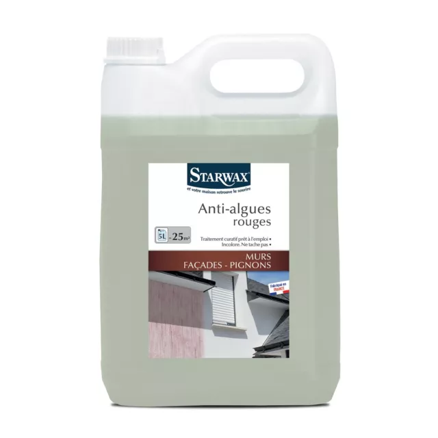 Tratamiento Anti Algas Rojo Sobre Tuercas Fachada Pared starwax 5L = 25M ²