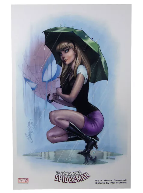 The Amazing Spider-Man Gwen Stacy Limited Edition Print J. Scott Campbell Marvel