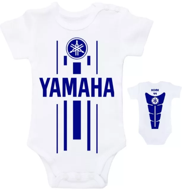 Body Neonato Bimbo Yamaha Personalizzato Con Nome E Numero