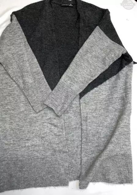 MSRP $90 BlackTape_ Plus Trendy Colorblocked Cardigan Gray Size X