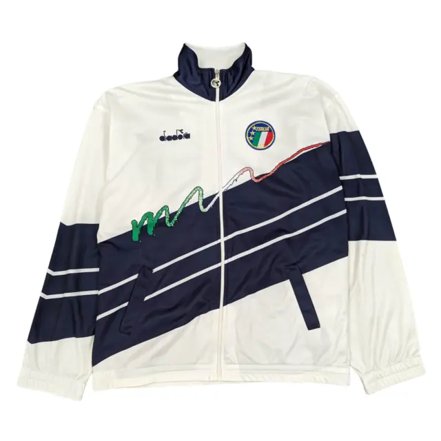 90s Italy Diadora Track Jacket Size XXL | Vintage Italia Football Top