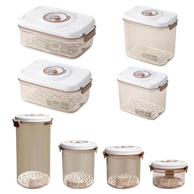Boîte De Rangement Sous Vide Alimentaire 2,1 L - Étanche, Compatible Pompe à Vide, ABS