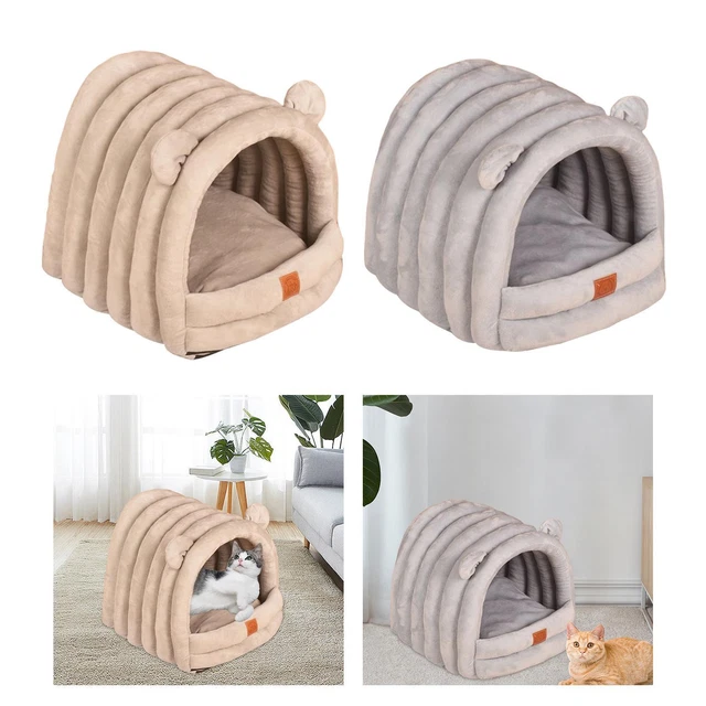 Warm Pet House Dog Tent Cushion Nest Cave Cat Bed for Doggy Puppy Sleeping
