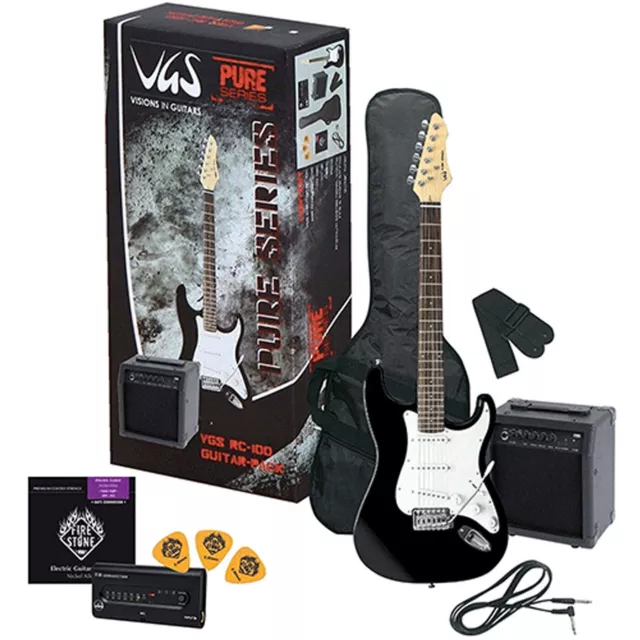 Gewa chitarra elettrica RC-100 kit completo nera + amplificatore + accessori