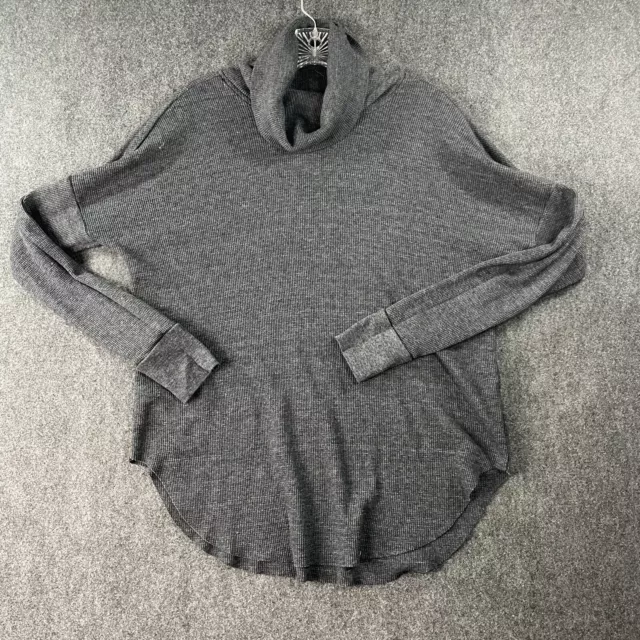 Michael Stars Top  Women's Small Gray Charcoal Thermal Tunic Long Sleeve