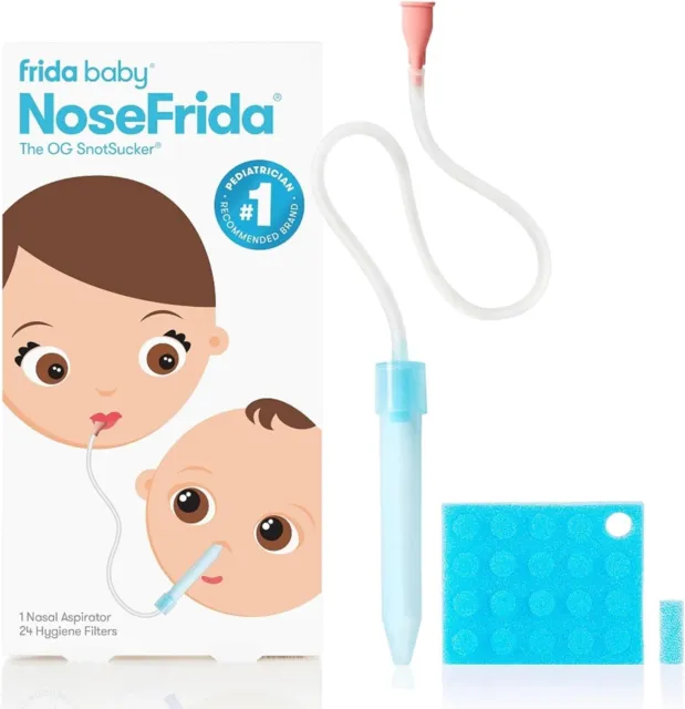 Baby Nasal Aspirator NoseFrida the SnotSucker with 20 Extra Hygiene Filters New