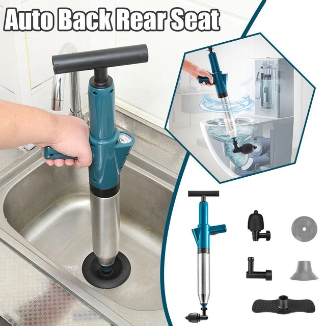 TOILET PLUNGER HEAVY Duty Drain Clog Blaster Aiment Unclog Gun High