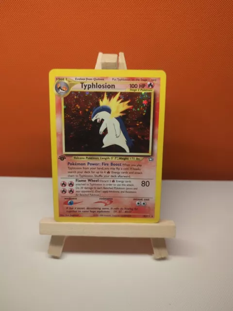 Typhlosion 18/111 1st Edition Holo Pokemon Neo Genesis - Vintage 2000 - Great