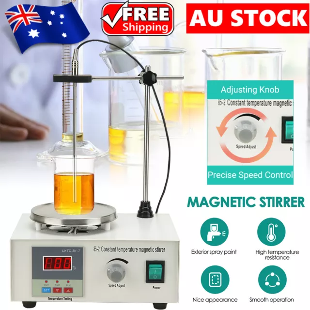 Digital Magnetic Stirrer with Heating Plate Combo Liquid Efficient Lab Mixers