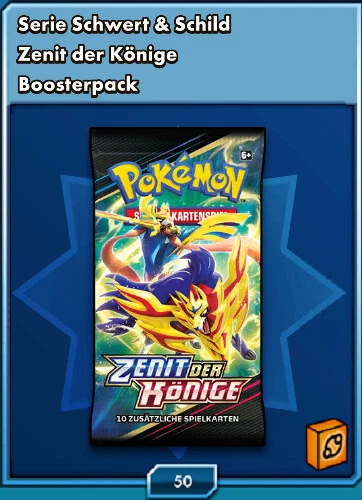 50x Zenit der Könige Crown Zenith TCGO Online Booster Code Cards Karten