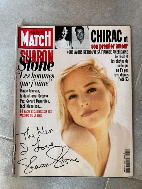Match Sheron PARIS MATCH N°2455 13/06/1996 Sharon Stone Chirac Netanyahu Ariane V ...