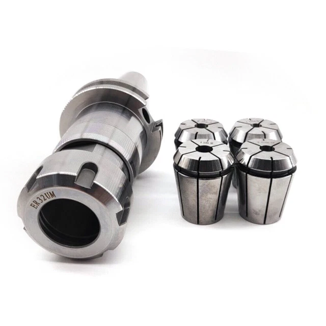 CAT40-ER32 Floating Tap Tool Holder w/ 4x Collet Chuck Kit 4" Lathe Holder Kit